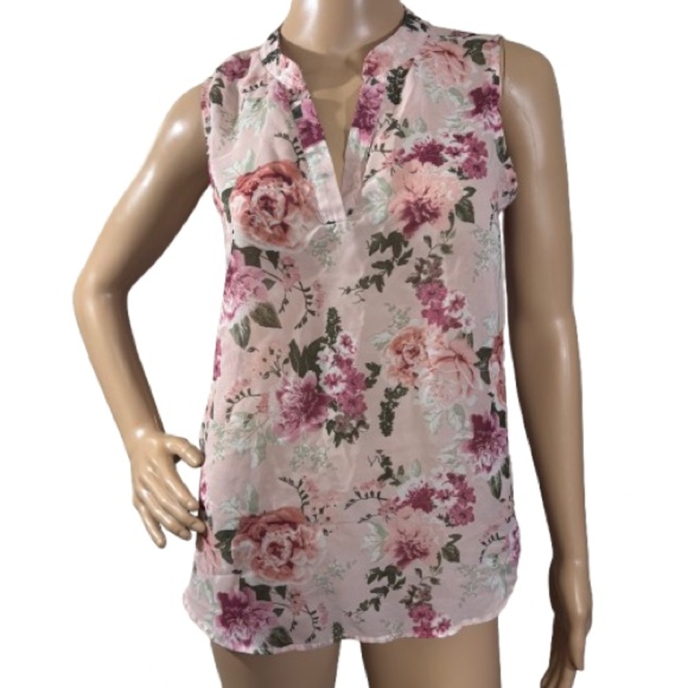 No Boundaries Floral Sleeveless Women's Top Size M